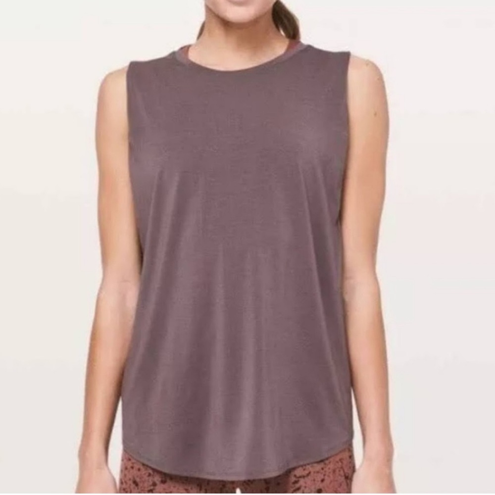 Lululemon x Soul Cycle Ride & Reflect Taupe Tank Top Athletic Medium Loose Fit
